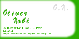 oliver nobl business card