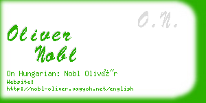 oliver nobl business card